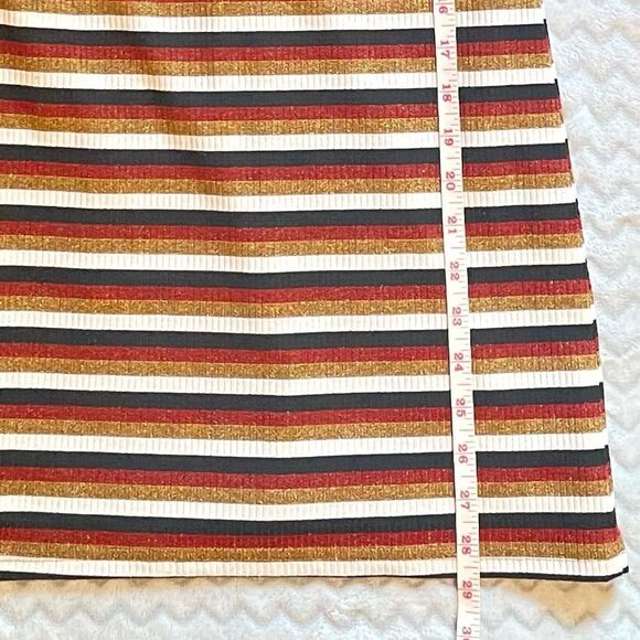 Metalic Striped 90s Y2K Tank Bodycon Dress M - Picture 10 of 10